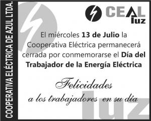 13 de Julio: D�a del Trabajador de la Electricidad